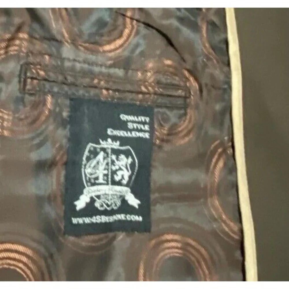 Bespoke Custom 4 Seasons Mens Suit Jacket 3 Button 2XL Short Brown